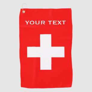 Serviette De Golf Suisse personnalisée Drapeau Suisse Europe Suisse