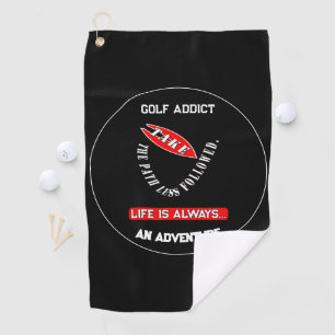 Serviette De Golf Suivez le chemin moins suivi