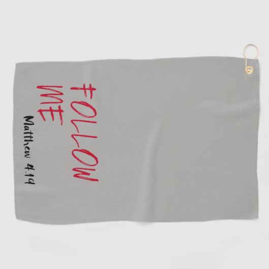 Serviette De Golf Suivez-moi la Bible Verse (Horizontal)
