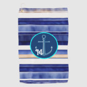 Serviette De Golf Summer Navy Blue Modern Boot Stripes Collection (Devant)