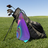 Serviette De Golf Summerfeel, Rainbowart 3D Abstrait (Vert)