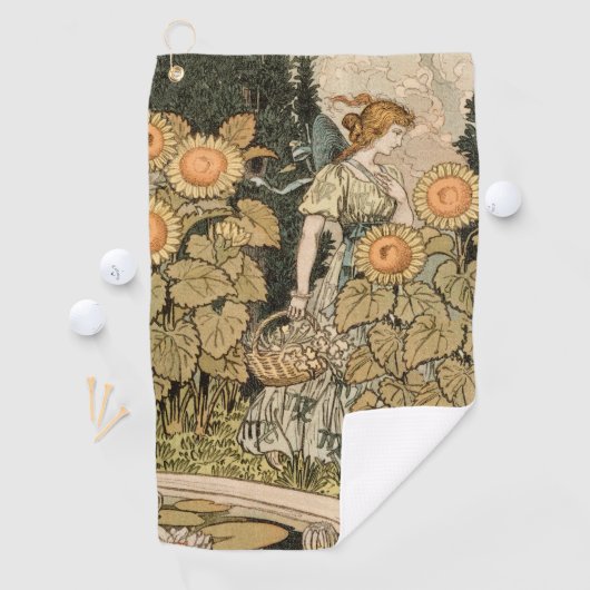 Serviette De Golf Sunflower Art Nouveau Jardin Grasset Femme (En situation)