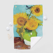 Serviette De Golf Sunflowers Vincent van Gogh (En situation)