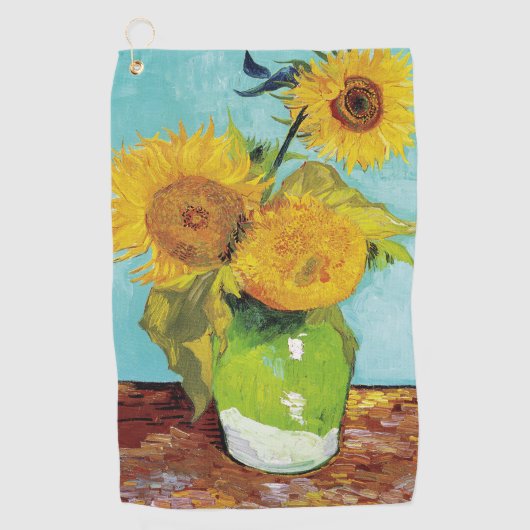Serviette De Golf Sunflowers Vincent van Gogh (Devant)