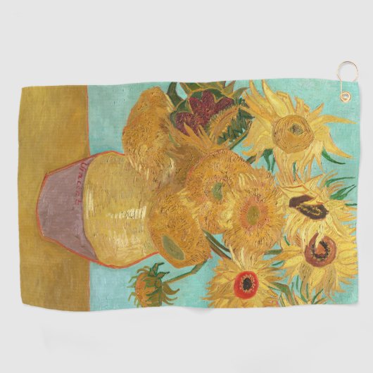Serviette De Golf Sunflowers Vincent van Gogh (Horizontal)