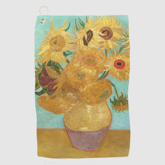 Serviette De Golf Sunflowers Vincent van Gogh (Devant)