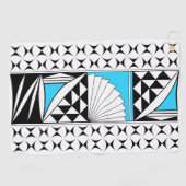 Serviette De Golf Sunrise autochtone du sud-ouest en turquoise (Horizontal)