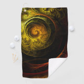 Serviette De Golf Sunrise Floral Red Abstrait Art (En situation)