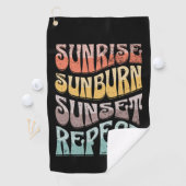 Serviette De Golf Sunrise Sunburn Sunset Répétition (En situation)