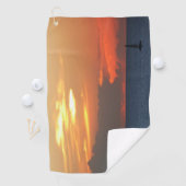 Serviette De Golf Sunset Clouds and Sailboat Seascape (En situation)