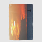 Serviette De Golf Sunset Clouds and Sailboat Seascape (Devant)