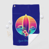 Serviette De Golf Sunset Surfboard Paradise - (En situation)