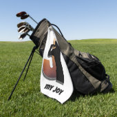 Serviette De Golf Sunset Swing Golf Towel – Letter J Design (Vert)