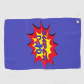 Serviette De Golf Super Hero Papa Fête des pères de livre comique (Horizontal)