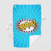 Serviette De Golf Super Héros Classic Bam ! Bulle d'action (En situation)