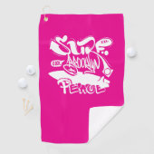 Serviette De Golf Super Rétro Surf Brooklyn Paix (En situation)