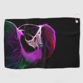 Serviette De Golf Superbe perroquet à la lueur de prune (Horizontal)