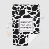 Serviette De Golf Support Local Farmers Cow Imprimer Motif (En situation)