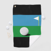 SERVIETTE DE GOLF SUR LES VERTS (En situation)