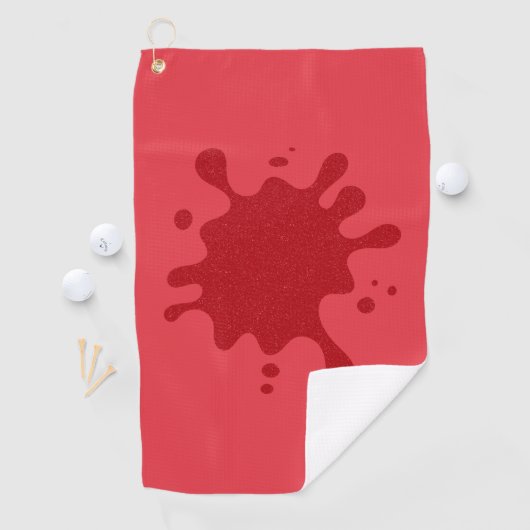 Serviette de golf sur mesure - Tomate Rouge Encre  (En situation)