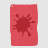 Serviette de golf sur mesure - Tomate Rouge Encre  (Devant)