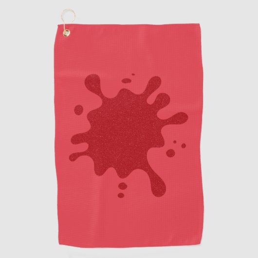 Serviette de golf sur mesure - Tomate Rouge Encre  (Devant)