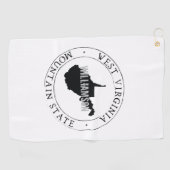 Serviette de golf sur mesure West Virginia (Horizontal)