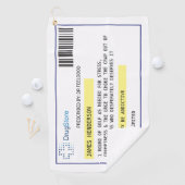 Serviette de golf sur ordonnance personnalisée (En situation)