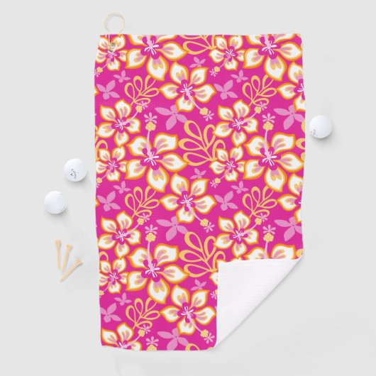 Serviette De Golf Surf JUNGLE (COMBO ROSE CHAUDE) (En situation)