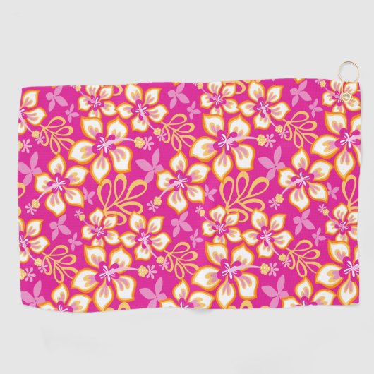 Serviette De Golf Surf JUNGLE (COMBO ROSE CHAUDE) (Horizontal)