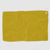 Serviette De Golf Surface jaune texturée avec un motif tourbillonnan (Horizontal)