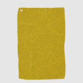 Serviette De Golf Surface jaune texturée avec un motif tourbillonnan (Devant)