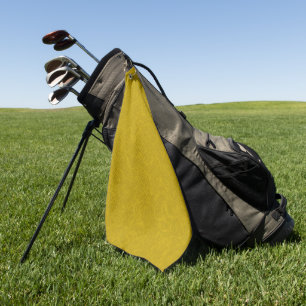 Serviette De Golf Surface jaune texturée avec un motif tourbillonnan