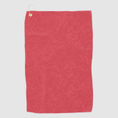 Serviette De Golf Surface texturée rouge avec un motif subtil tourbi (Devant)