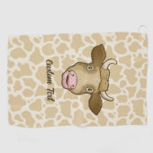 Serviette De Golf Surprised Cow Golf Towel (Horizontal)