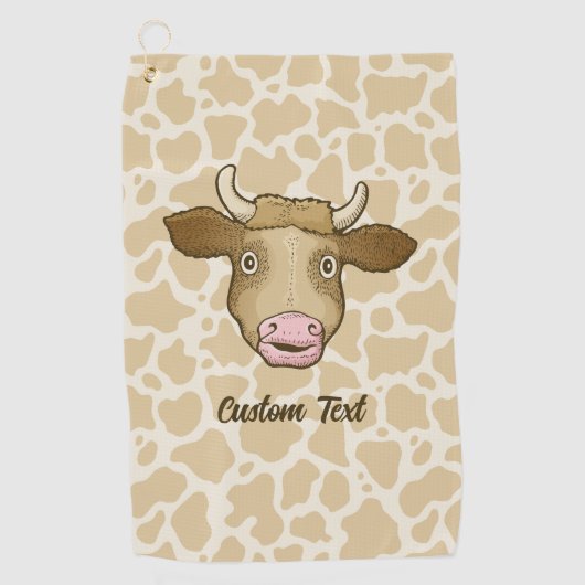 Serviette De Golf Surprised Cow Golf Towel (Devant)
