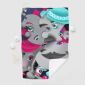 Serviette De Golf Surreal Puzzle fait face à Golf Towne (En situation)