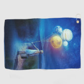 Serviette De Golf Surreal se déplace vers son avenir (Horizontal)