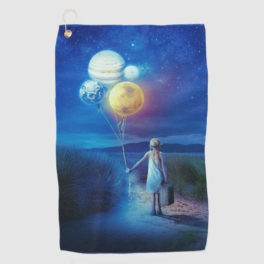 Serviette De Golf Surreal se déplace vers son avenir (Devant)