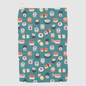 Serviette De Golf Sushi Nigiri Maki Roll Motif Vert (Devant)