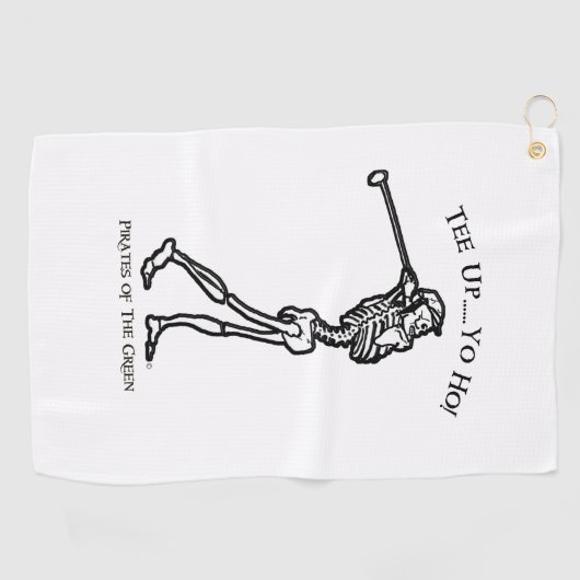 Serviette De Golf Swing Golf Pirate Skeleton (Horizontal)