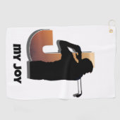 Serviette de golf Swing Sunset – Design Lettre J (Horizontal)