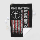 Serviette De Golf Swing with Honor : drapeau américain (En situation)
