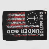 Serviette De Golf Swing with Honor : drapeau américain (Horizontal)