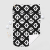 Serviette De Golf Symbole BW Aztec sur le Motif noir (En situation)