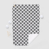 Serviette De Golf Symbole BW Aztec sur petit Motif blanc (En situation)