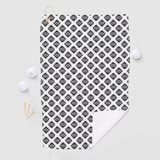 Serviette De Golf Symbole BW Aztec sur petit Motif blanc (En situation)