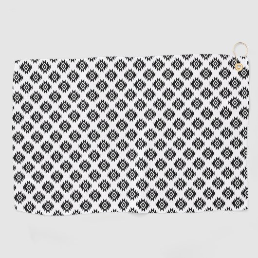 Serviette De Golf Symbole BW Aztec sur petit Motif blanc (Horizontal)