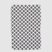 Serviette De Golf Symbole BW Aztec sur petit Motif blanc (Devant)
