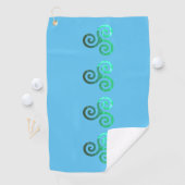 Serviette De Golf Symbole celtique antique Emerald Triskele (En situation)